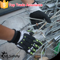 SRSAFETY 13G TPR working color useful safety gloves in china,nitrile glove working glove impact glove